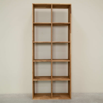 Massief eiken boekenkast Regal 10, 76 x 35 x 187 cm | NordicStory