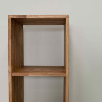 Boekenkast Regal 4, massief eiken boekenkast, 39 x 35 x 150 cm, NordicStory