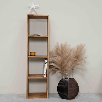Boekenkast Regal 4, massief eiken boekenkast, 39 x 35 x 150 cm, NordicStory