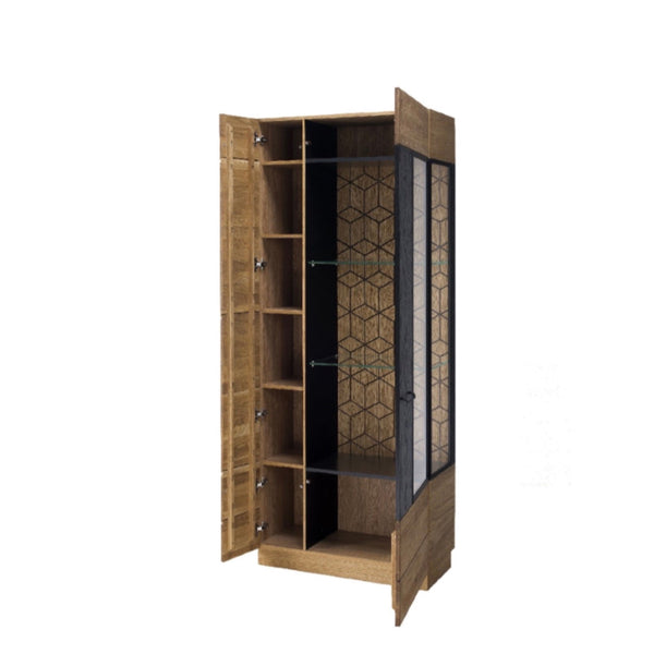 LoftStory Eikenhouten vitrinekast