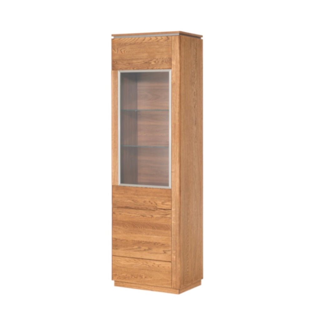LoftStory Eikenhouten vitrinekast