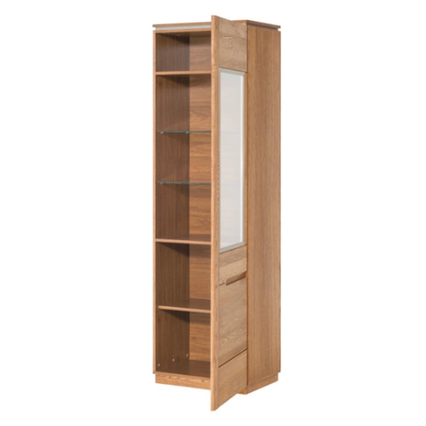 LoftStory Eikenhouten vitrinekast
