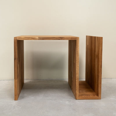 Massief eiken bijzettafel Sofi, 44 x 44 x 62 cm | NordicStory
