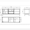 Eiken TV-meubel Oxford 3.2.2 NordicStory