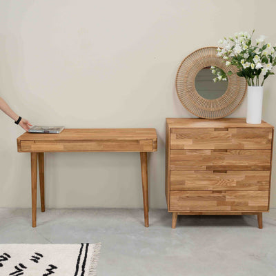 Escandi massief eiken kaptafel, 110 x 43 x 75 cm | NordicStory