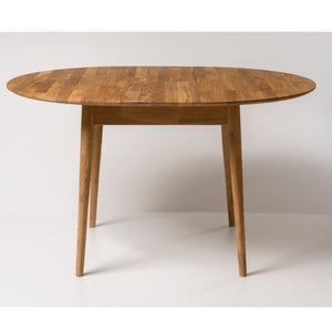 NordicStory Uitschuifbare ronde eettafel in massief eikenhout