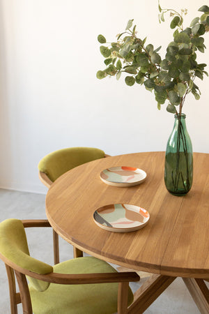 NordicStory Holger ronde uitschuifbare eettafel in massief eiken 140-190 x 140 x 76cm.