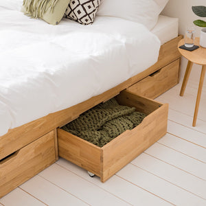 NordicStory Sofia Slaapkamer Hoofdbord Bed in massief Scandinavisch eikenhout