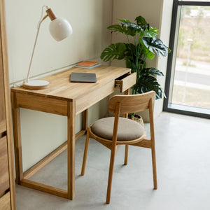 NordicStory Schrijftafel, massief eiken dressoir 