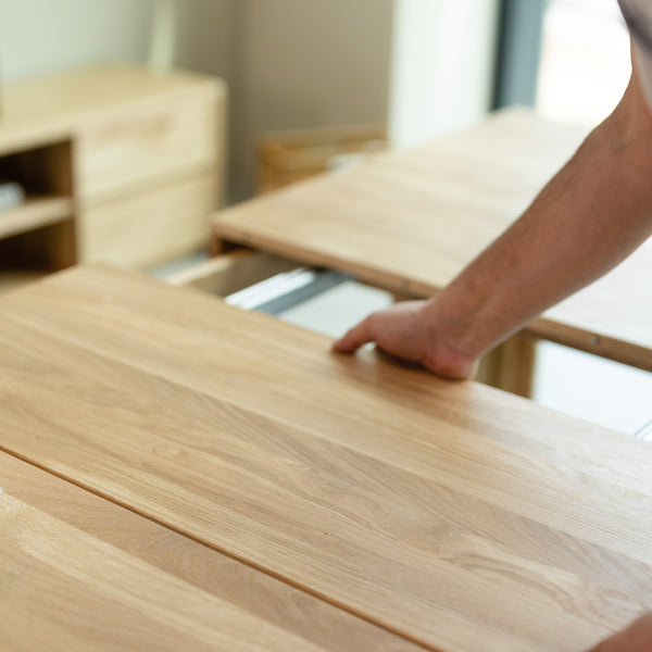 NordicStory uitschuifbare eettafel van massief eikenhout 