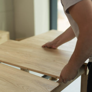 NordicStory uitschuifbare eettafel van massief eikenhout 