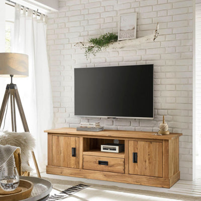 NordicStory Rustiek TV-meubel van massief eikenhout