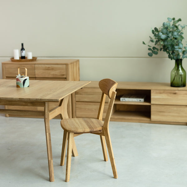NordicStory uitschuifbare eettafel in massief eiken Harold