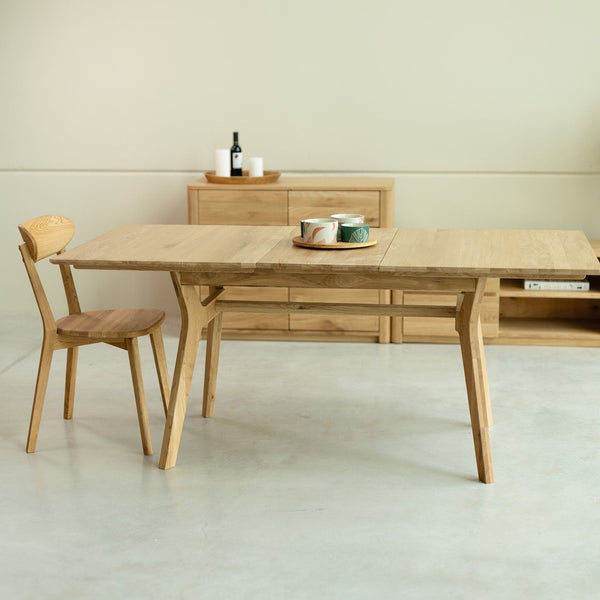 NordicStory uitschuifbare eettafel in massief eiken Harold