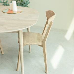 NordicStory Uitschuifbare ronde eettafel in massief eikenhout