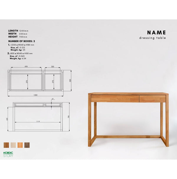 NordicStory Bureau, massief eiken dressoir Denemarken