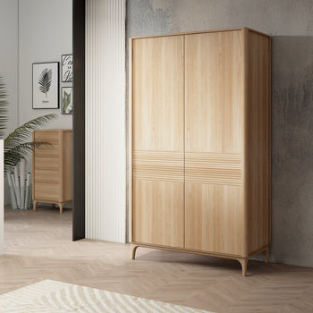 Eikenhouten massief houten kledingkast Oxford 2 RobleStore NordicStory