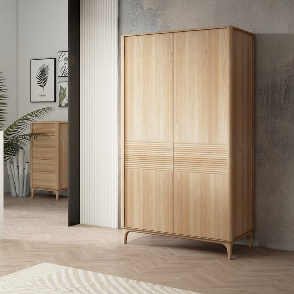 Oxford 2 massief eiken kledingkast, 120x60x210 cm | NordicStory