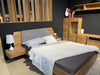 NordicStory "Alina" massief eiken bed met hoofdeinde en 2 zwevende nachtkastjes Media 6 van 9