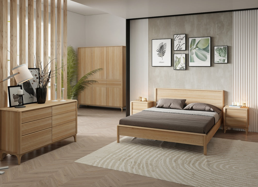 Eiken massief houten nachtkastje Oxford 2 Bijzettafel RobleStore NordicStory