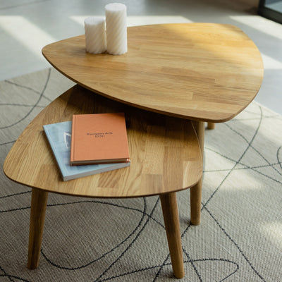 NordicStory Stapelbare salontafels van massief duurzaam eikenhout