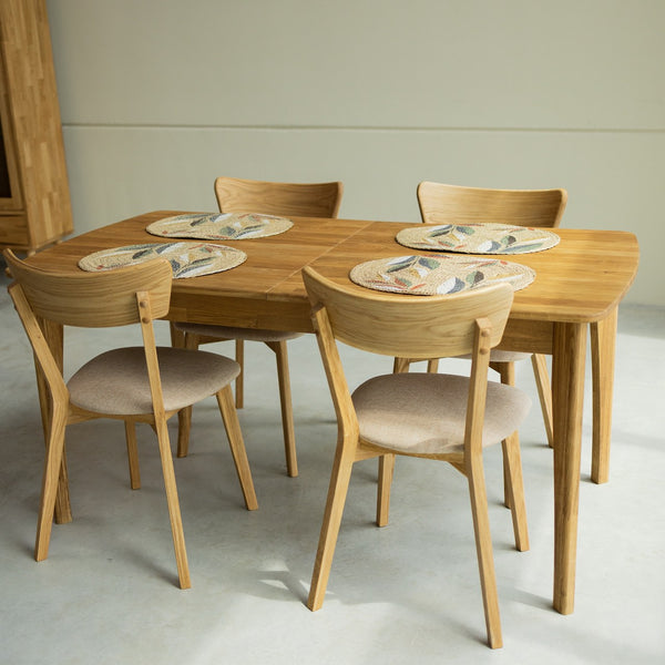  NordicStory uitschuifbare eettafel van massief duurzaam eikenhout