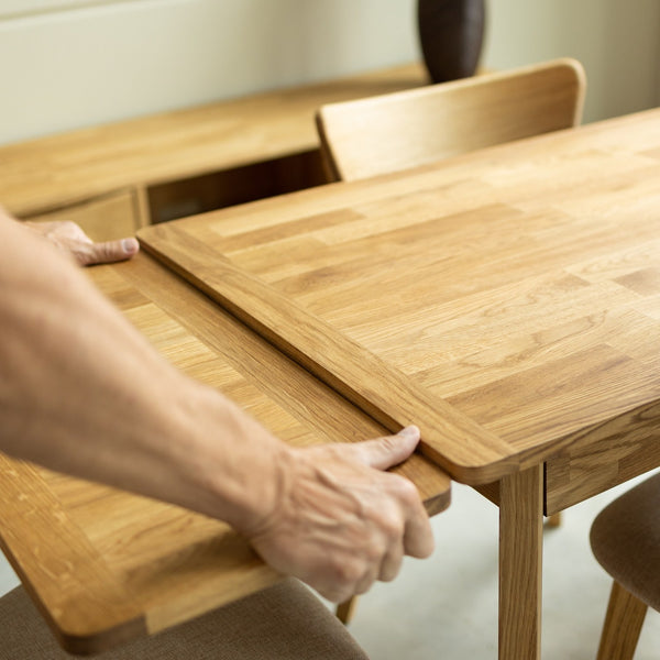 NordicStory uitschuifbare eettafel van massief duurzaam eikenhout