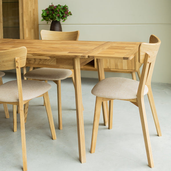 NordicStory uitschuifbare eettafel van massief duurzaam eikenhout
