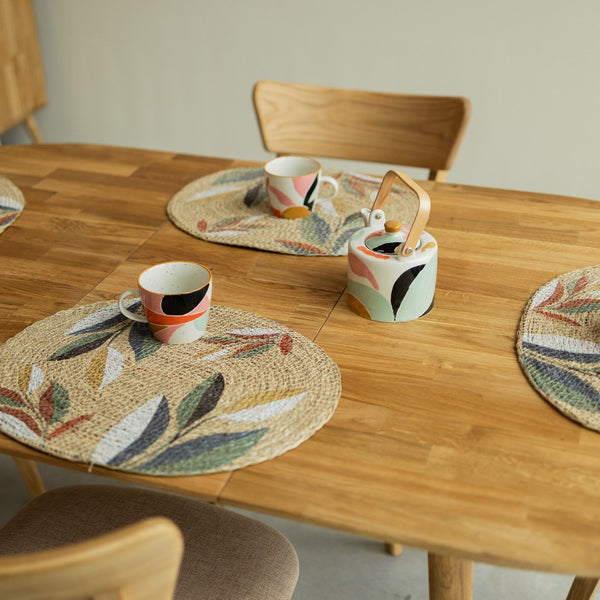 NordicStory Set Escandi massief houten tafel en 4 stoelen Diana