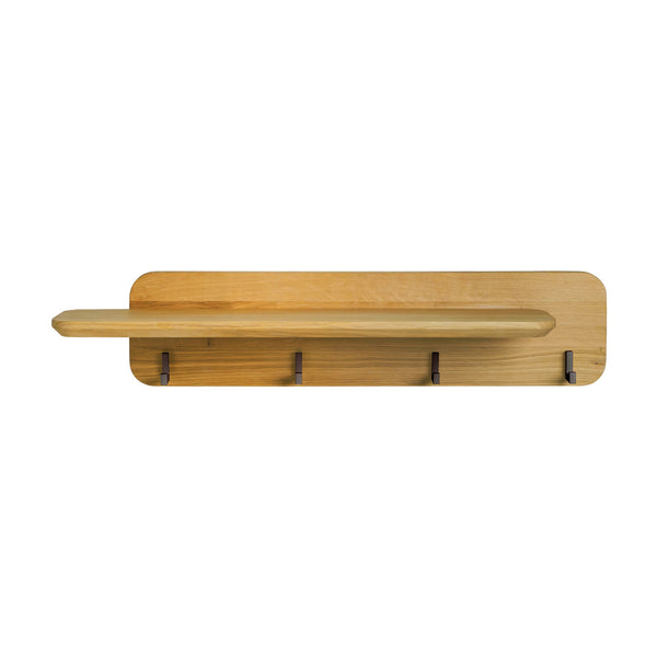 NordicStory Geneva eiken massief houten kapstok, 85 x 22,5 x 180 cm.