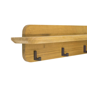 NordicStory Geneva eiken massief houten kapstok, 85 x 22,5 x 180 cm.