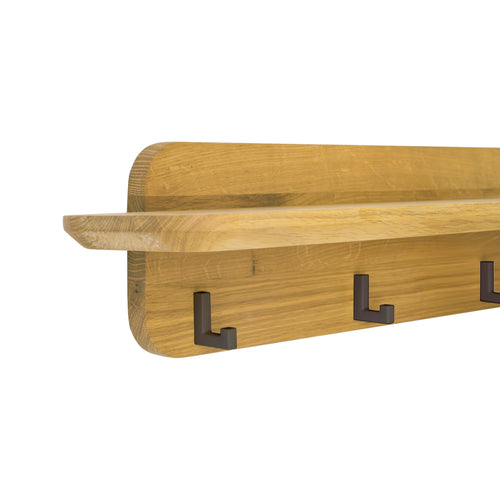 NordicStory Geneva eiken massief houten kapstok, 85 x 22,5 x 180 cm.