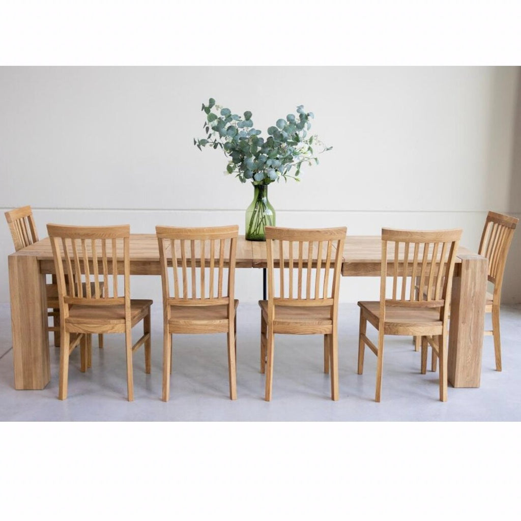 NordicStory Massief houten tafelset Ontario en 6 stoelen Provance Oak.Store