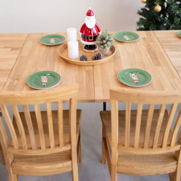NordicStory Massief houten tafelset Ontario en 6 stoelen Provance Oak.Store