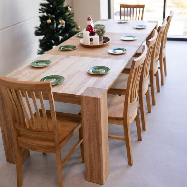 NordicStory Massief houten tafelset Ontario en 6 stoelen Provance Oak.Store