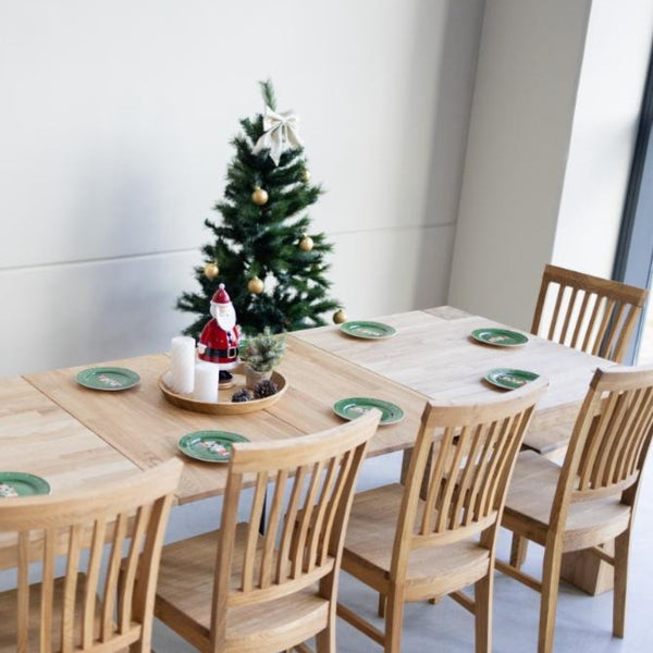 NordicStory Massief houten tafelset Ontario en 6 stoelen Provance Oak.Store