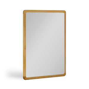 NordicStory Geneva eiken massief houten spiegel, 110 x 2,5 x 80 cm.