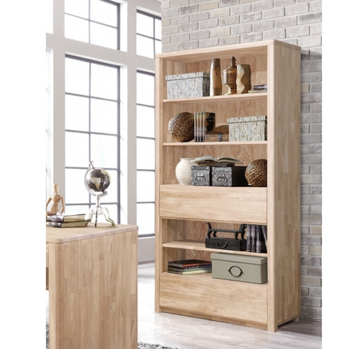 Eiken.Store massief houten eiken boekenkast 