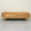 NordicStory Geneva eiken massief houten dressoir, 120 x 45 x 36,5 cm.