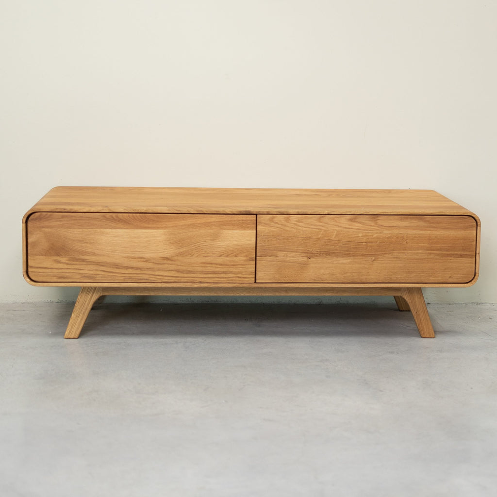 NordicStory Geneva eiken massief houten dressoir, 120 x 45 x 36,5 cm.