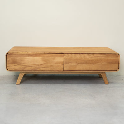 NordicStory Geneva eiken massief houten dressoir, 120 x 45 x 36,5 cm.