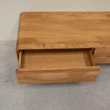 NordicStory Geneva eiken massief houten dressoir, 120 x 45 x 36,5 cm.