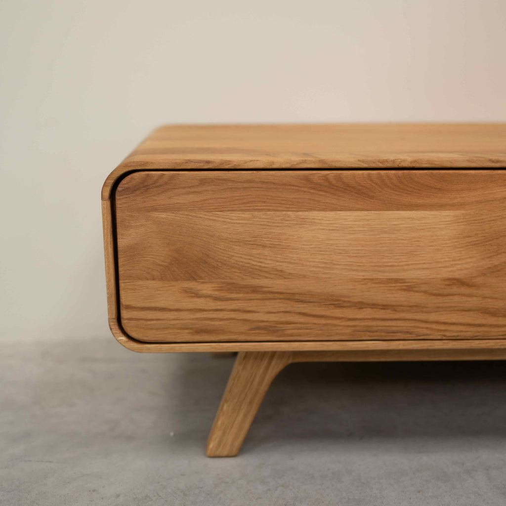NordicStory Geneva eiken massief houten dressoir, 120 x 45 x 36,5 cm.
