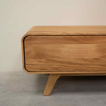 NordicStory Geneva eiken massief houten dressoir, 120 x 45 x 36,5 cm.