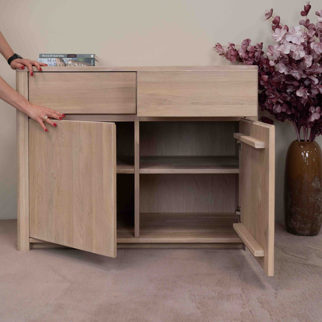 NordicStory Dressoir Ladekast in massief eikenhout
