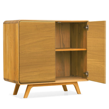 NordicStory Dressoir in massief eiken Geneva 1, 90 x 45 x 86 cm.