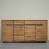 NordicStory Bremen eiken massief houten dressoir, 180 x 42 x 90 cm.