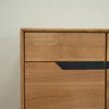 NordicStory Bremen 2 massief eiken dressoir, 135 x 42 x 90 cm.