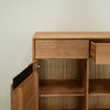 NordicStory Bremen 2 massief eiken dressoir, 135 x 42 x 90 cm.