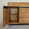 NordicStory Bremen eiken massief houten dressoir, 180 x 42 x 90 cm.